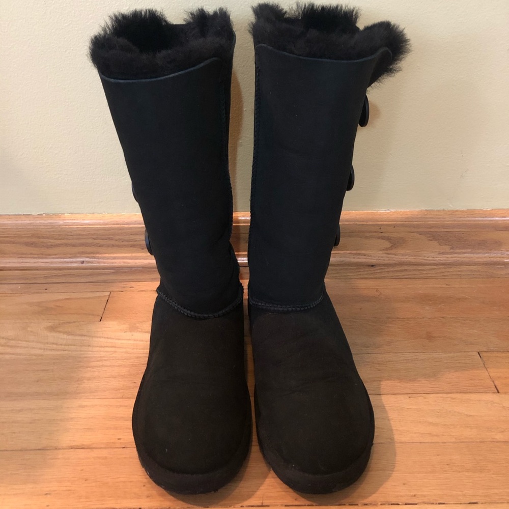 Uggs Black Tall Bailey Button